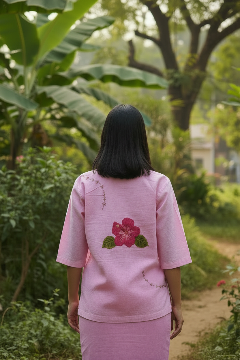 Gudhal hand-embroidered Cotton Shirt