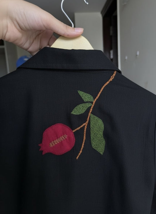 AnaarDana Cotton Hand Embroidered Shirt