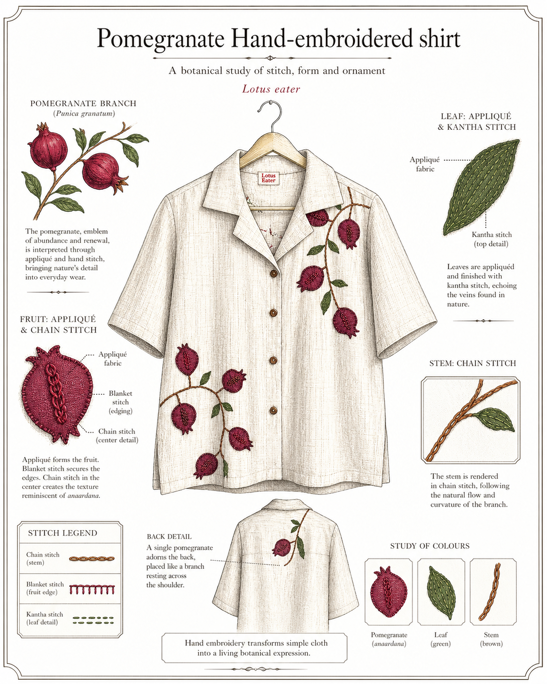 Anaar in Oatmeal White