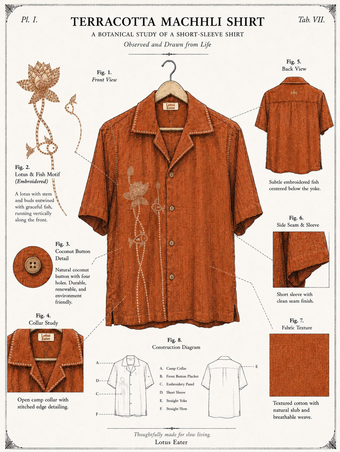 Terracotta Macchli Shirt